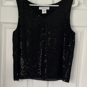 Josephine Chaus Black Sequin Women's Top